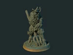  Devil with pitchfork (supportless, fdm-friendly)  3d model for 3d printers