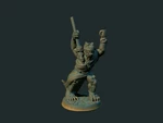  Lizardman with javelin (supportless, fdm friendly)  3d model for 3d printers