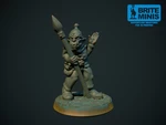   orc with spear (supportless, fdm friendly)  3d model for 3d printers