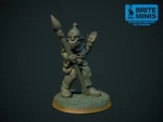 Modelo 3d de  orco con lanza (sin soporte, compatible con fdm)  para impresoras 3d