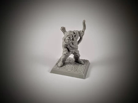 Orc scout / archer 28 mm (sin soporte, compatible con FDM)