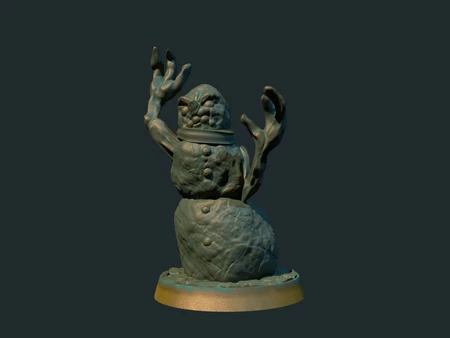 Snow golem 28 mm (supportless, FDM friendly)