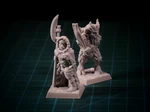  Guard with halberd 28mm (supportless, fdm friendly)  3d model for 3d printers