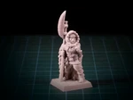  Guard with halberd 28mm (supportless, fdm friendly)  3d model for 3d printers