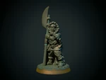  Guard with halberd 28mm (supportless, fdm friendly)  3d model for 3d printers