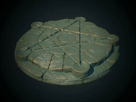  Pentagram stone circle (supportless, fdm friendly)  3d model for 3d printers