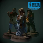  Townsfolk zombie 28mm (supportless, fdm friendly)  3d model for 3d printers