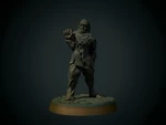  Townsfolk zombie 28mm (supportless, fdm friendly)  3d model for 3d printers