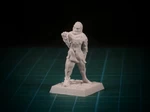  Townsfolk zombie 28mm (supportless, fdm friendly)  3d model for 3d printers