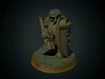  Dwarf paladin 28mm (supportless, fdm friendly)  3d model for 3d printers