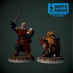  Dwarf paladin 28mm (supportless, fdm friendly)  3d model for 3d printers