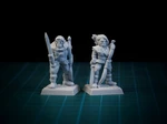  Half-orc female ranger 28mm (supportless, fdm friendly)  3d model for 3d printers