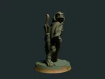  Lizardman ranger 28mm (supportless, fdm friendly)  3d model for 3d printers