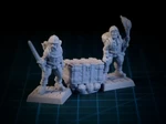   hireling with torch 28mm (supportless, fdm friendly)  3d model for 3d printers