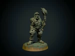   hireling with torch 28mm (supportless, fdm friendly)  3d model for 3d printers