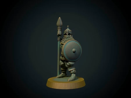  Elite saracen spearman 28mm (supportless, fdm friendly)  3d model for 3d printers