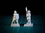   knight with axe 28mm (supportless, fdm friendly)  3d model for 3d printers