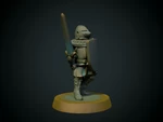  Knight with pig-faced helmet 28mm  3d model for 3d printers