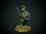  Easter bunny warrior 28mm (fdm, no supports needed)  3d model for 3d printers