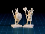  Easter bunny warrior 28mm (fdm, no supports needed)  3d model for 3d printers