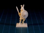  Easter bunny warrior 28mm (fdm, no supports needed)  3d model for 3d printers