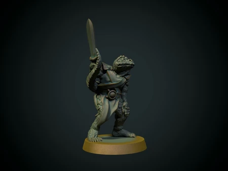   lizardman 28mm (no supports, fdm friendly)  3d model for 3d printers