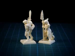 Modelo 3d de  lizardman 28 mm (sin soportes, compatible con fdm)  para impresoras 3d