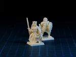  Warrior maiden 28mm (no supports needed)  3d model for 3d printers