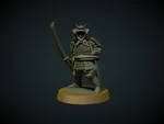  Samurai in armor 28mm (no supports needed)  3d model for 3d printers