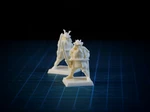 Modelo 3d de Samurái con armadura de 28 mm (no se necesitan soportes) para impresoras 3d