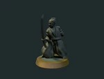 Modelo 3d de  samurai 28mm (no se necesitan soportes) para impresoras 3d