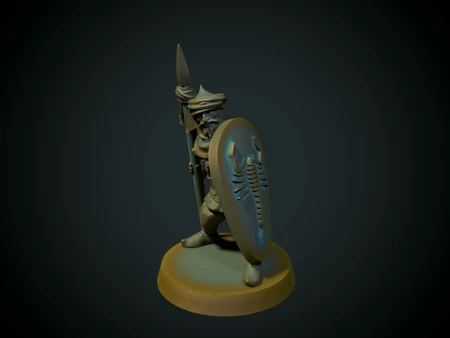  Saracen spearman 28mm (no supports needed)  3d model for 3d printers