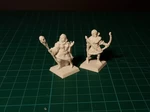  Female elf mage 28mm (no supports needed)  3d model for 3d printers