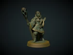  Female elf mage 28mm (no supports needed)  3d model for 3d printers