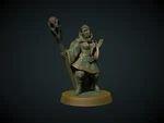 Modelo 3d de Mago elfo hembra 28 mm (no se necesitan soportes) para impresoras 3d