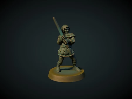 Bandit with spear 28mm (no supports needed)