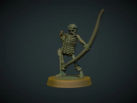 Skeleton Archer 28mm (no supports needed)