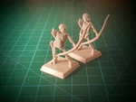 Modelo 3d de Arquero esqueleto de 28 mm (no se necesitan soportes) para impresoras 3d