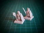  Dwarf axeman 28mm (no supports needed)  3d model for 3d printers