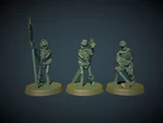 Modelo 3d de ¡esqueletos! 28 mm (no se necesitan soportes) para impresoras 3d