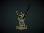  Battle priest 28mm (no supports)  3d model for 3d printers