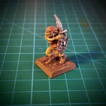   goblin with sabre 28mm (no supports)  3d model for 3d printers
