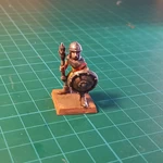  Soldier/knight with mace 28mm (no supports)  3d model for 3d printers