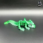  Glorious baby dragon - articulated - print in place  3d model for 3d printers