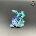  Cute voronoi easter bunny  3d model for 3d printers
