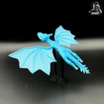 Modelo 3d de Dragón volador - resplandor en la oscuridad-wyvern para impresoras 3d