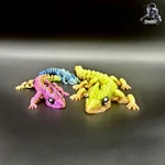  Little grass dragon - articulated - print in place  3d model for 3d printers