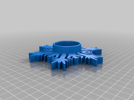 Modelo 3d de Soporte de luz de té de copo de nieve para impresoras 3d