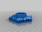 Modelo 3d de Soporte de luz de té de copo de nieve para impresoras 3d