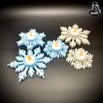  Snowflake tea light holder  3d model for 3d printers